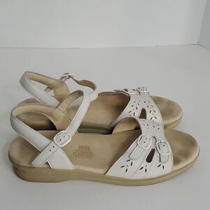 SAS Duo Quarter Strap Leather Sandals White Halo Size 11N